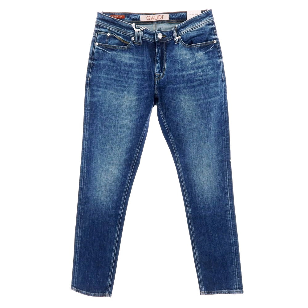 【新品】ガウディ GAUDI JEANS MARTIN ストレッチ コットン デニムパンツ ジーンズ ネイビー【サイズ34】【 状態ランクN 】【 メンズ 】[CPD]