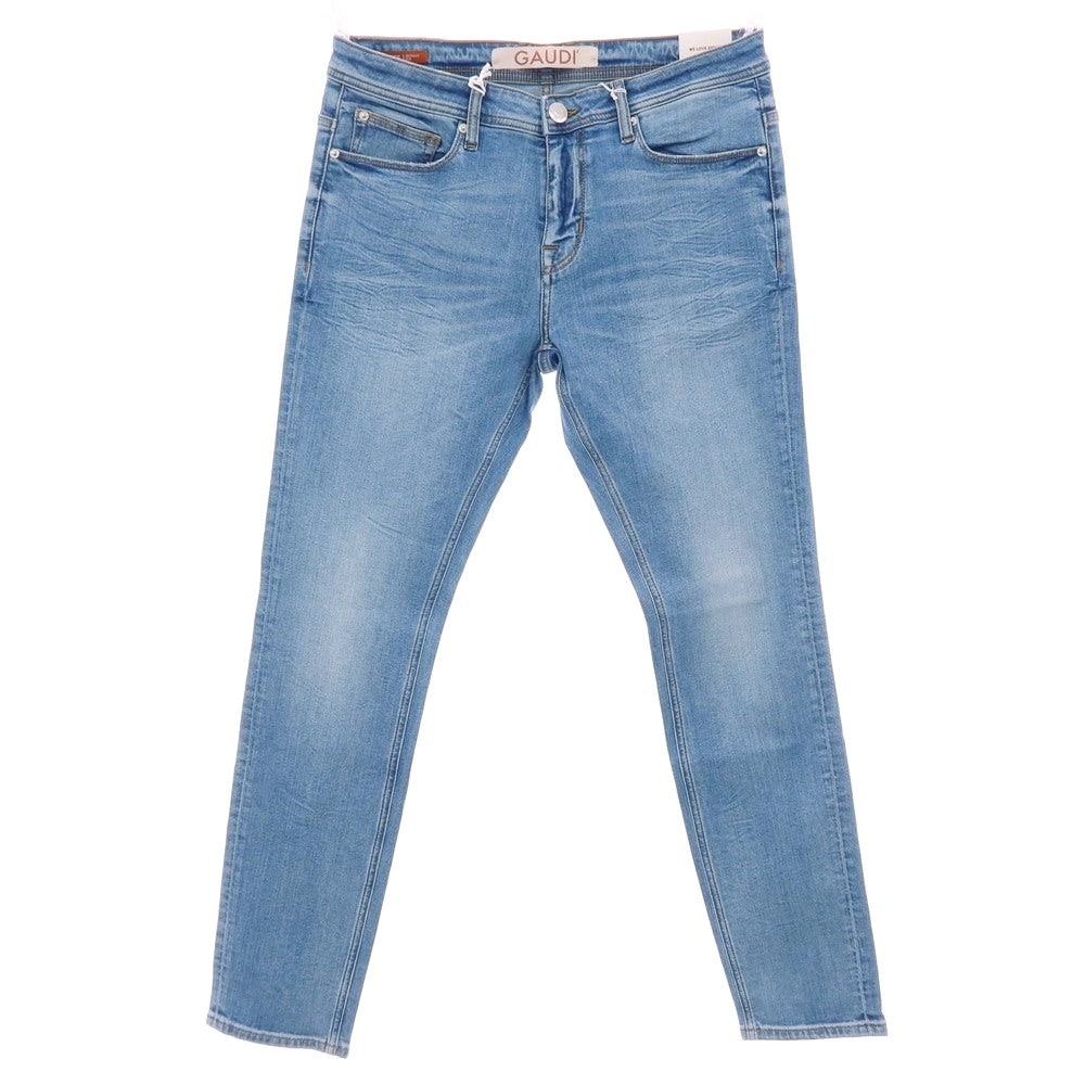 【新品】ガウディ GAUDI JEANS BRUCE ストレッチ コットン デニムパンツ ジーンズ ライトブルー【サイズ34】【 状態ランクN 】【 メンズ 】[CPD]