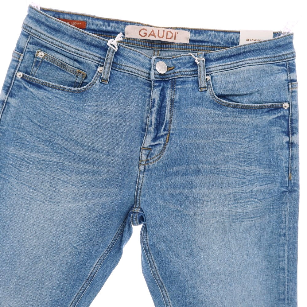 【新品】ガウディ GAUDI JEANS BRUCE ストレッチ コットン デニムパンツ ジーンズ ライトブルー【サイズ34】【 状態ランクN 】【 メンズ 】[CPD]
