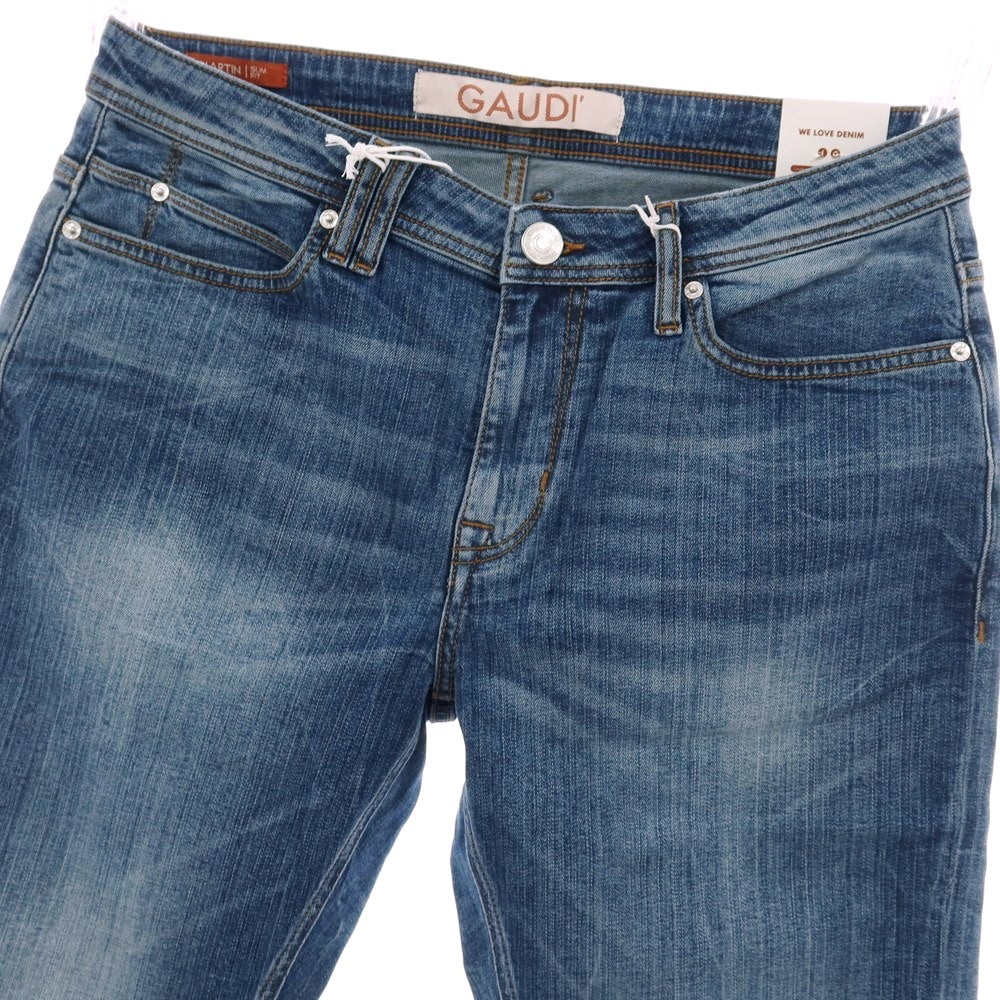 【新品】ガウディ GAUDI JEANS MARTIN ストレッチ コットン デニムパンツ ジーンズ ブルー【サイズ34】【 状態ランクN 】【 メンズ 】[CPD]