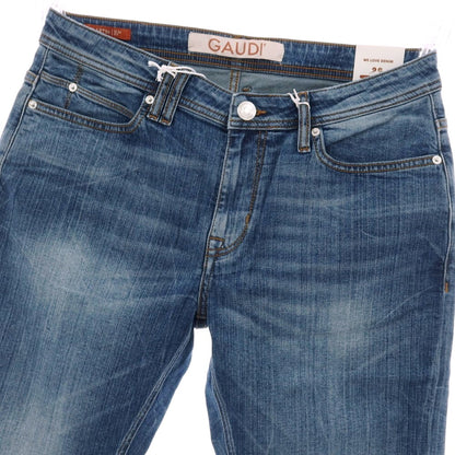 【新品】ガウディ GAUDI JEANS MARTIN ストレッチ コットン デニムパンツ ジーンズ ブルー【 34 】【 状態ランクN 】【 メンズ 】
