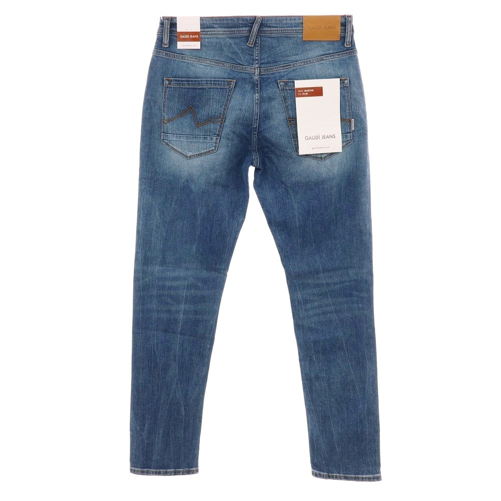 【新品】ガウディ GAUDI JEANS MARTIN ストレッチ コットン デニムパンツ ジーンズ ブルー【サイズ34】【 状態ランクN 】【 メンズ 】[CPD]