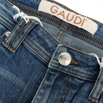 【新品】ガウディ GAUDI JEANS MARTIN ストレッチ コットン デニムパンツ ジーンズ ブルー【 34 】【 状態ランクN 】【 メンズ 】