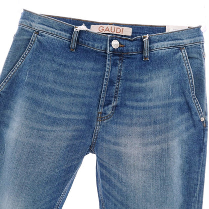 【新品】ガウディ GAUDI JEANS JAMES ストレッチ コットン デニムパンツ ジーンズ ブルー【 34 】【 状態ランクN 】【 メンズ 】