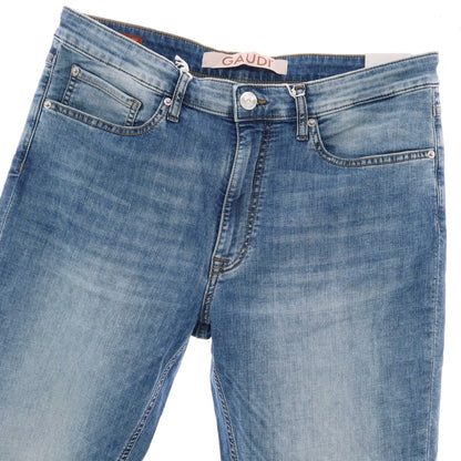 【新品】ガウディ GAUDI JEANS BRANDO ストレッチ コットン デニムパンツ ジーンズ ブルー【 34 】【 状態ランクN 】【 メンズ 】
