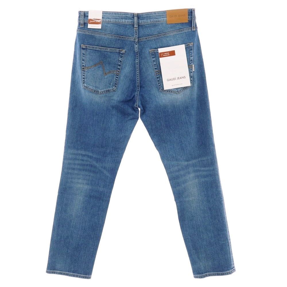 【新品】ガウディ GAUDI JEANS JUSTIN ストレッチ コットン デニムパンツ ジーンズ ブルー【サイズ34】【 状態ランクN 】【 メンズ 】[CPD]