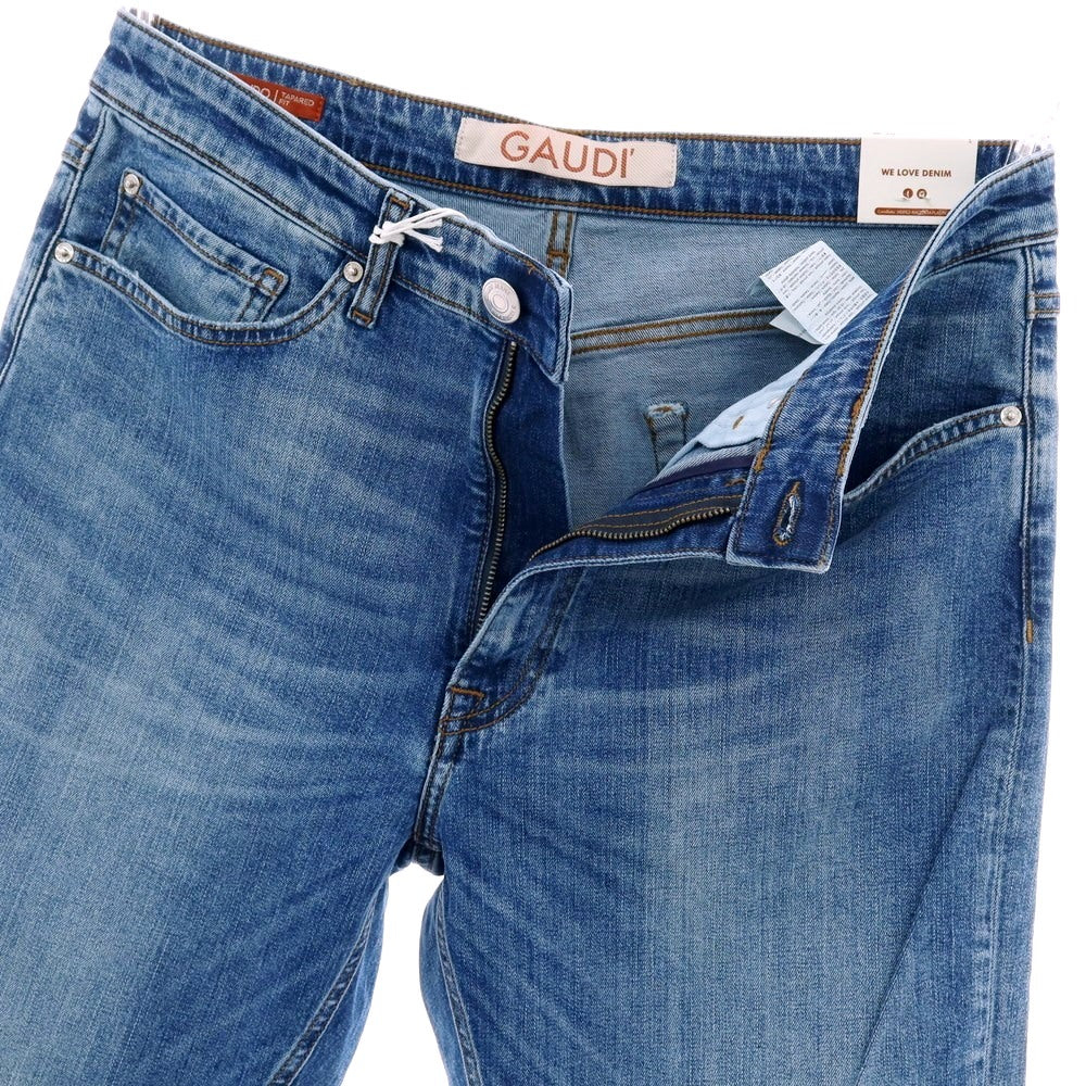 【新品アウトレット】ガウディ GAUDI JEANS BRANDO ストレッチ コットン デニムパンツ ジーンズ ブルー【サイズ34】【 状態ランクN- 】【 メンズ 】[CPD]