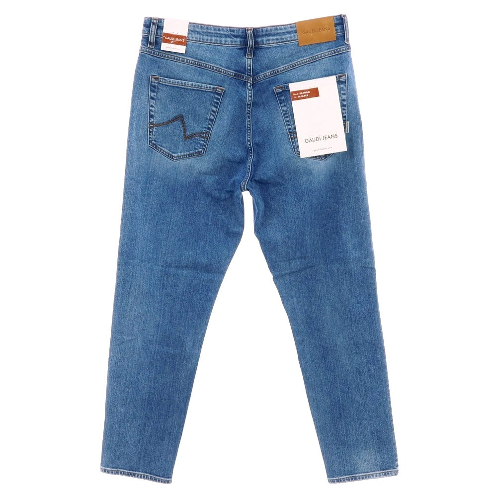 【新品アウトレット】ガウディ GAUDI JEANS BRANDO ストレッチ コットン デニムパンツ ジーンズ ブルー【サイズ34】【 状態ランクN- 】【 メンズ 】[CPD]