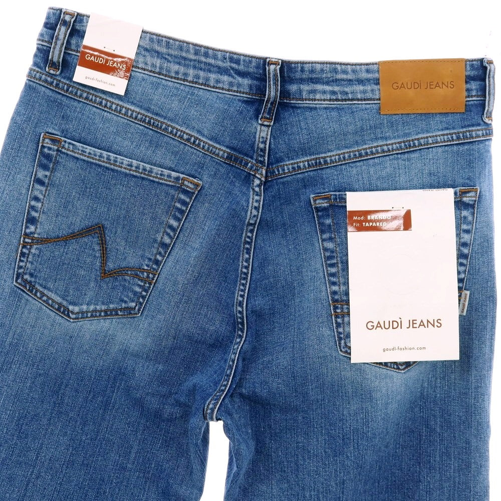 【新品アウトレット】ガウディ GAUDI JEANS BRANDO ストレッチ コットン デニムパンツ ジーンズ ブルー【サイズ34】【 状態ランクN- 】【 メンズ 】[CPD]