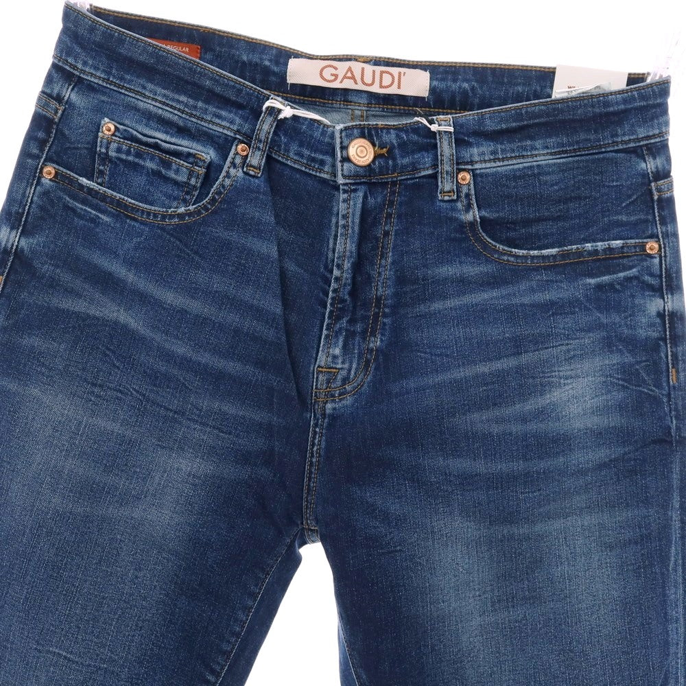 【新品】ガウディ GAUDI JEANS JUSTIN ストレッチ コットン デニムパンツ ジーンズ ネイビー【 サイズ34 】【 状態ランクN 】【 メンズ 】 [BPD]