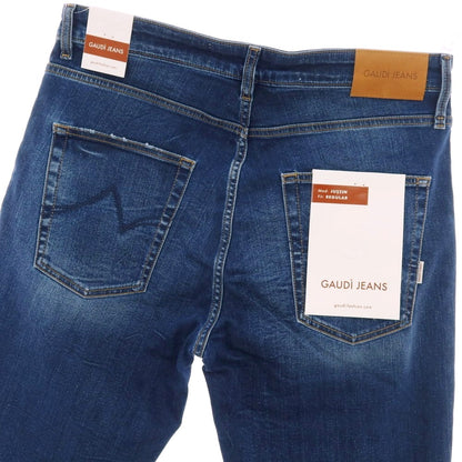 【新品】ガウディ GAUDI JEANS JUSTIN ストレッチ コットン デニムパンツ ジーンズ ネイビー【 34 】【 状態ランクN 】【 メンズ 】