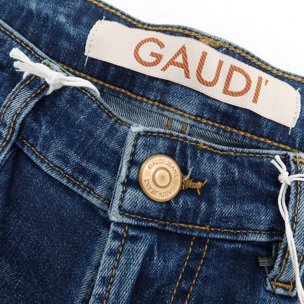 【新品】ガウディ GAUDI JEANS JUSTIN ストレッチ コットン デニムパンツ ジーンズ ネイビー【 サイズ34 】【 状態ランクN 】【 メンズ 】 [BPD]