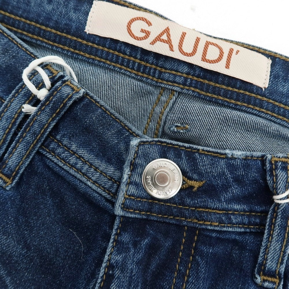 【新品】ガウディ GAUDI JEANS MARTIN ストレッチ コットン デニムパンツ ジーンズ ネイビー【サイズ34】【 状態ランクN 】【 メンズ 】[CPD]