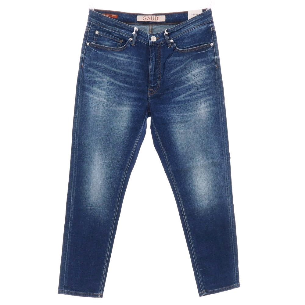 【新品】ガウディ GAUDI JEANS BRANDO ストレッチ コットン デニムパンツ ジーンズ ネイビー【 34 】【 状態ランクN 】【 メンズ 】