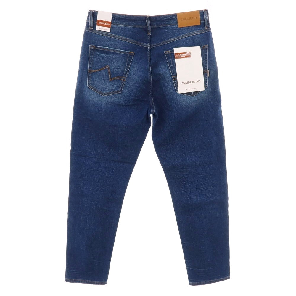 【新品】ガウディ GAUDI JEANS BRANDO ストレッチ コットン デニムパンツ ジーンズ ネイビー【 サイズ34 】【 状態ランクN 】【 メンズ 】 [BPD]
