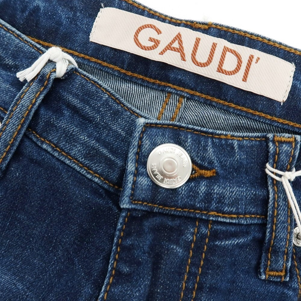 【新品】ガウディ GAUDI JEANS BRANDO ストレッチ コットン デニムパンツ ジーンズ ネイビー【 サイズ34 】【 状態ランクN 】【 メンズ 】 [BPD]