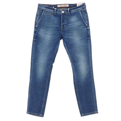 【新品】ガウディ GAUDI JEANS JONNY ストレッチ コットン デニムパンツ ジーンズ ネイビー【 34 】【 状態ランクN 】【 メンズ 】