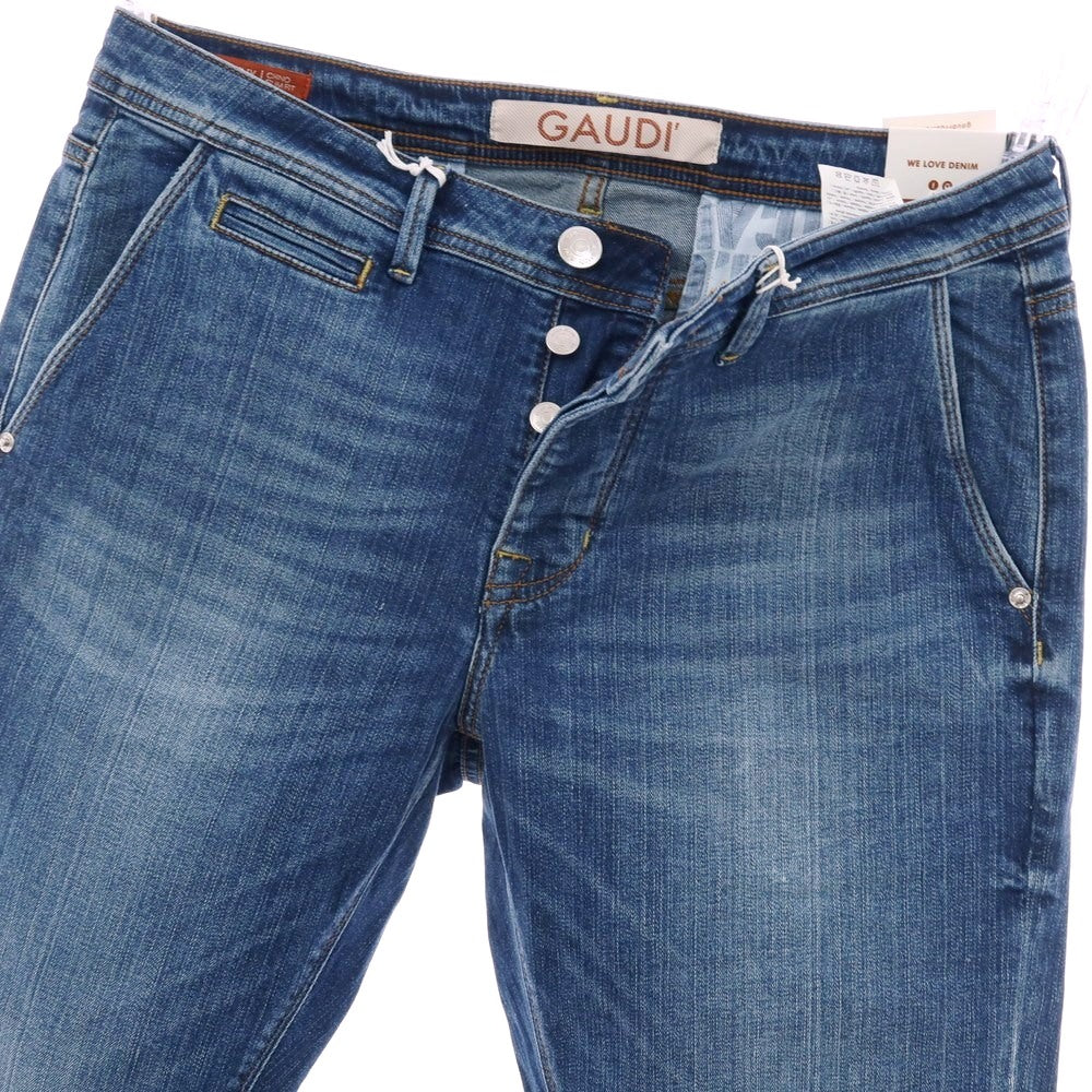 【新品】ガウディ GAUDI JEANS JONNY ストレッチ コットン デニムパンツ ジーンズ ネイビー【 34 】【 状態ランクN 】【 メンズ 】