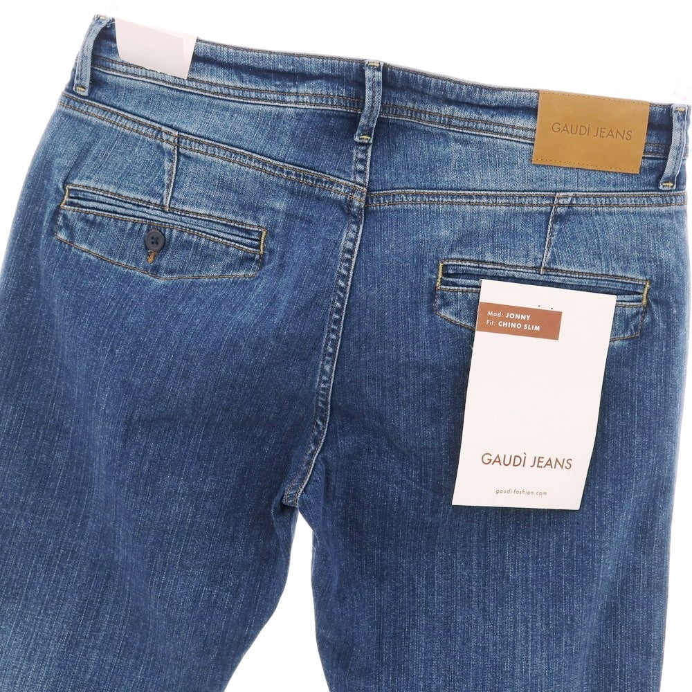 【新品】ガウディ GAUDI JEANS JONNY ストレッチ コットン デニムパンツ ジーンズ ネイビー【 34 】【 状態ランクN 】【 メンズ 】
