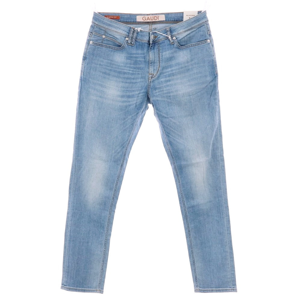 【新品】ガウディ GAUDI JEANS MARTIN ストレッチ コットン デニムパンツ ジーンズ ライトブルー【 34 】【 状態ランクN 】【 メンズ 】
