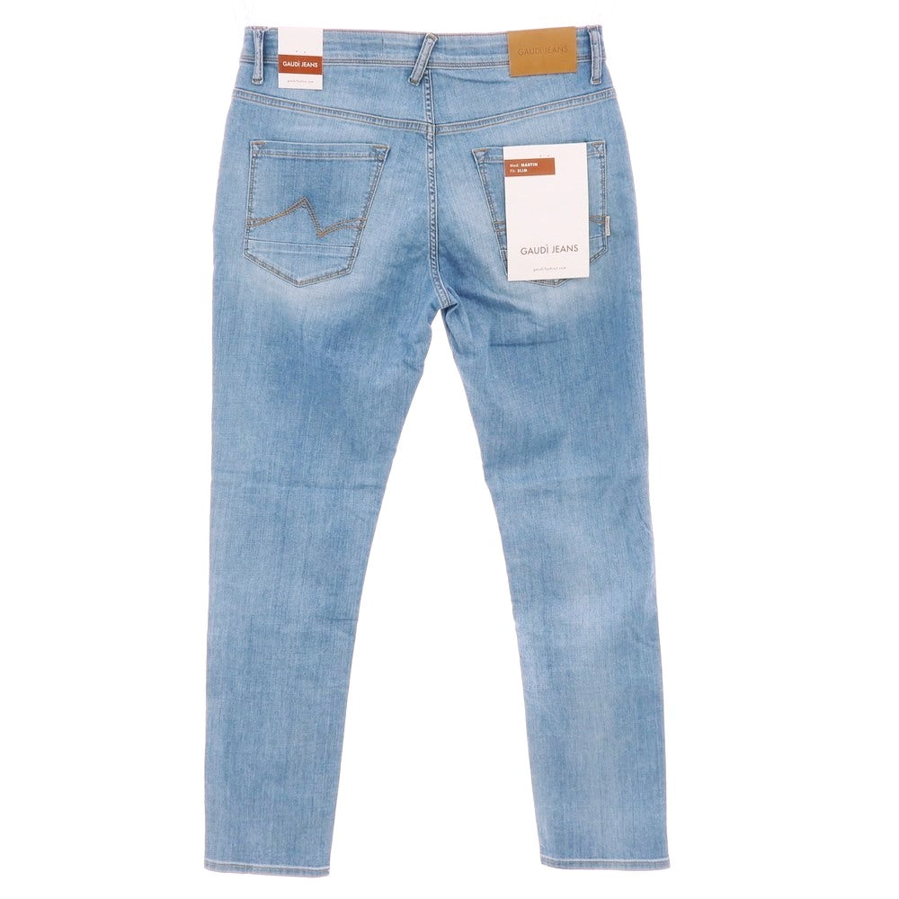 【新品】ガウディ GAUDI JEANS MARTIN ストレッチ コットン デニムパンツ ジーンズ ライトブルー【サイズ34】【 状態ランクN 】【 メンズ 】[CPD]