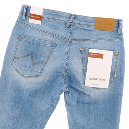 【新品】ガウディ GAUDI JEANS MARTIN ストレッチ コットン デニムパンツ ジーンズ ライトブルー【 34 】【 状態ランクN 】【 メンズ 】