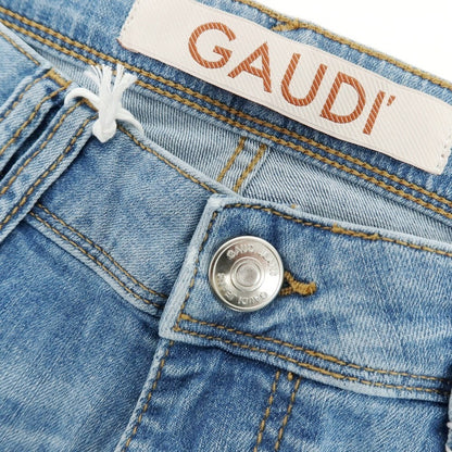 【新品】ガウディ GAUDI JEANS MARTIN ストレッチ コットン デニムパンツ ジーンズ ライトブルー【 34 】【 状態ランクN 】【 メンズ 】