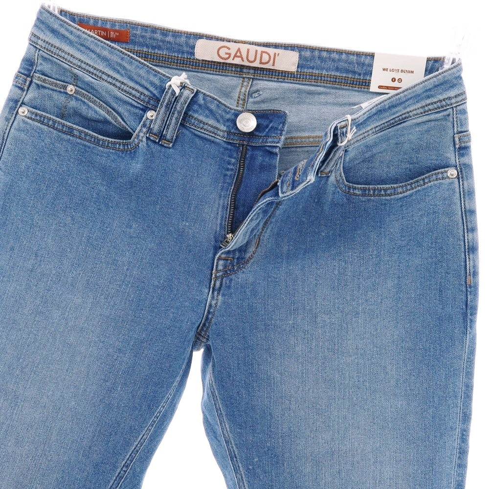 【新品】ガウディ GAUDI JEANS MARTIN ストレッチ コットン デニムパンツ ジーンズ ブルー【 34 】【 状態ランクN 】【 メンズ 】