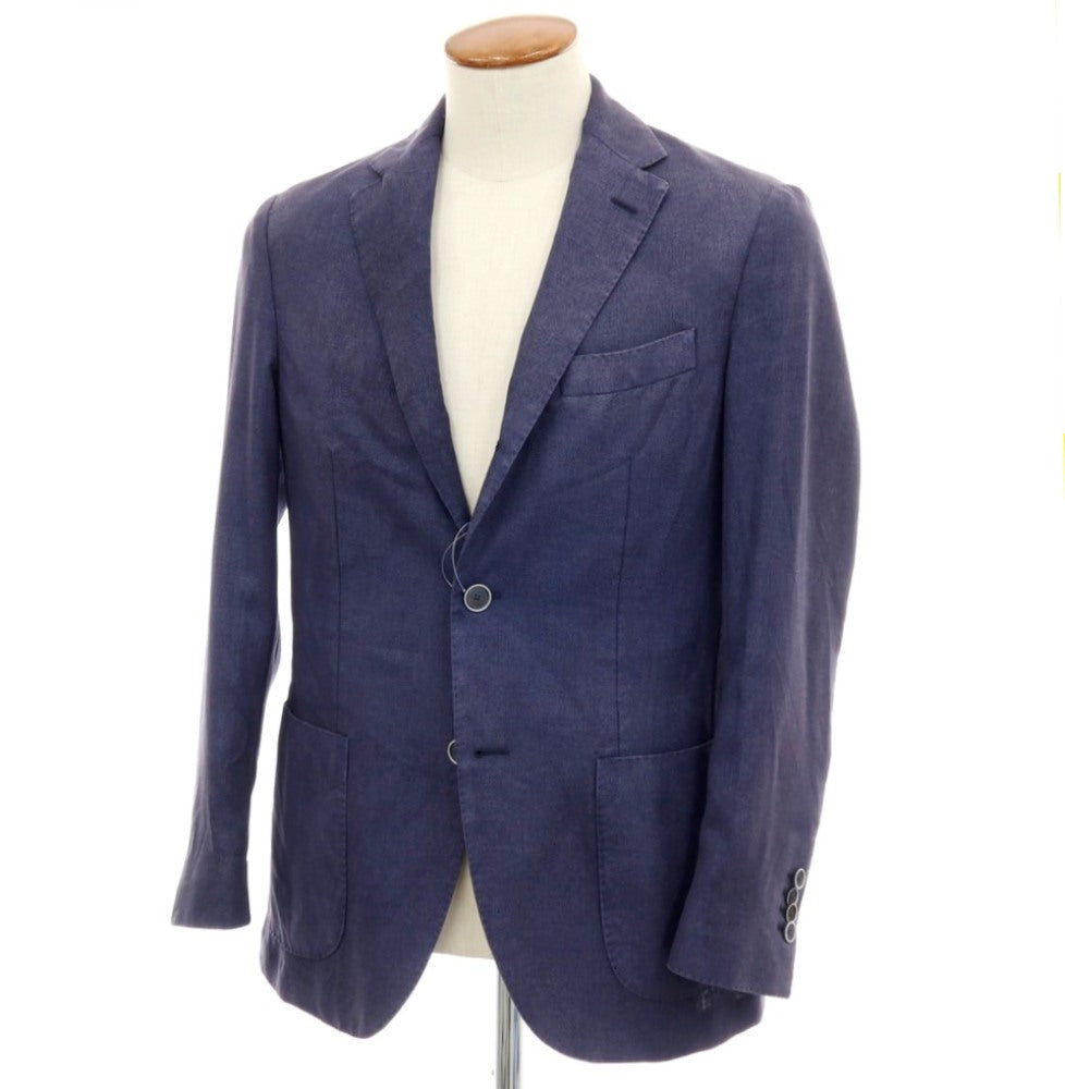 【中古】ラルディーニ LARDINI BRIAN＆BARRY別注 ウールシルクカシミヤ 3B テーラードジャケット ライトネイビー【サイズ48】【 状態ランクC 】【 メンズ 】[DPD]