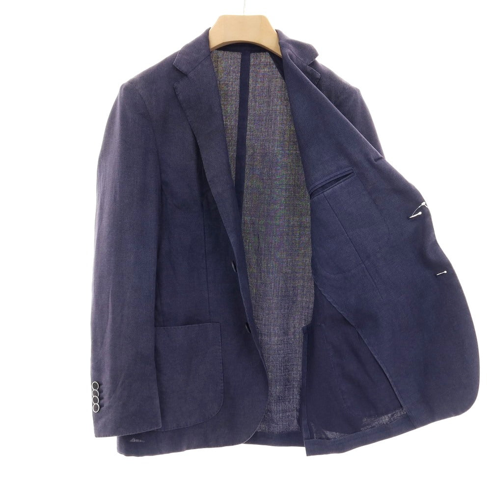 【中古】ラルディーニ LARDINI BRIAN＆BARRY別注 ウールシルクカシミヤ 3B テーラードジャケット ライトネイビー【サイズ48】【 状態ランクC 】【 メンズ 】