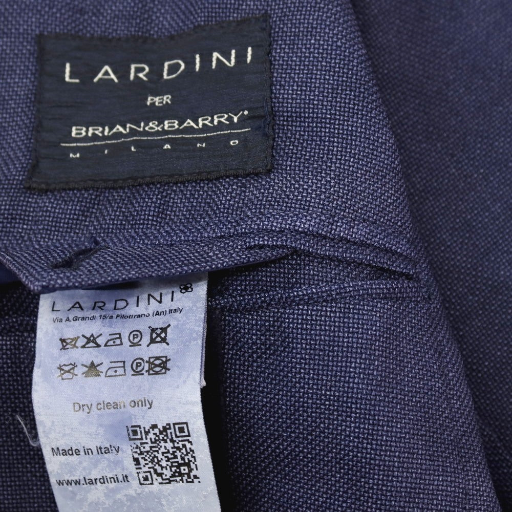 【中古】ラルディーニ LARDINI BRIAN＆BARRY別注 ウールシルクカシミヤ 3B テーラードジャケット ライトネイビー【サイズ48】【 状態ランクC 】【 メンズ 】[DPD]