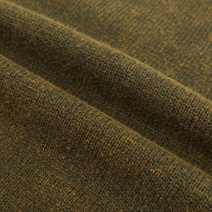 【中古】ヒロキツズキ HIROKI TSUZUKI 2025年秋冬 コットン系 Vネック プルオーバーニット カーキ【 F（M位） 】【 状態ランクA 】【 メンズ 】