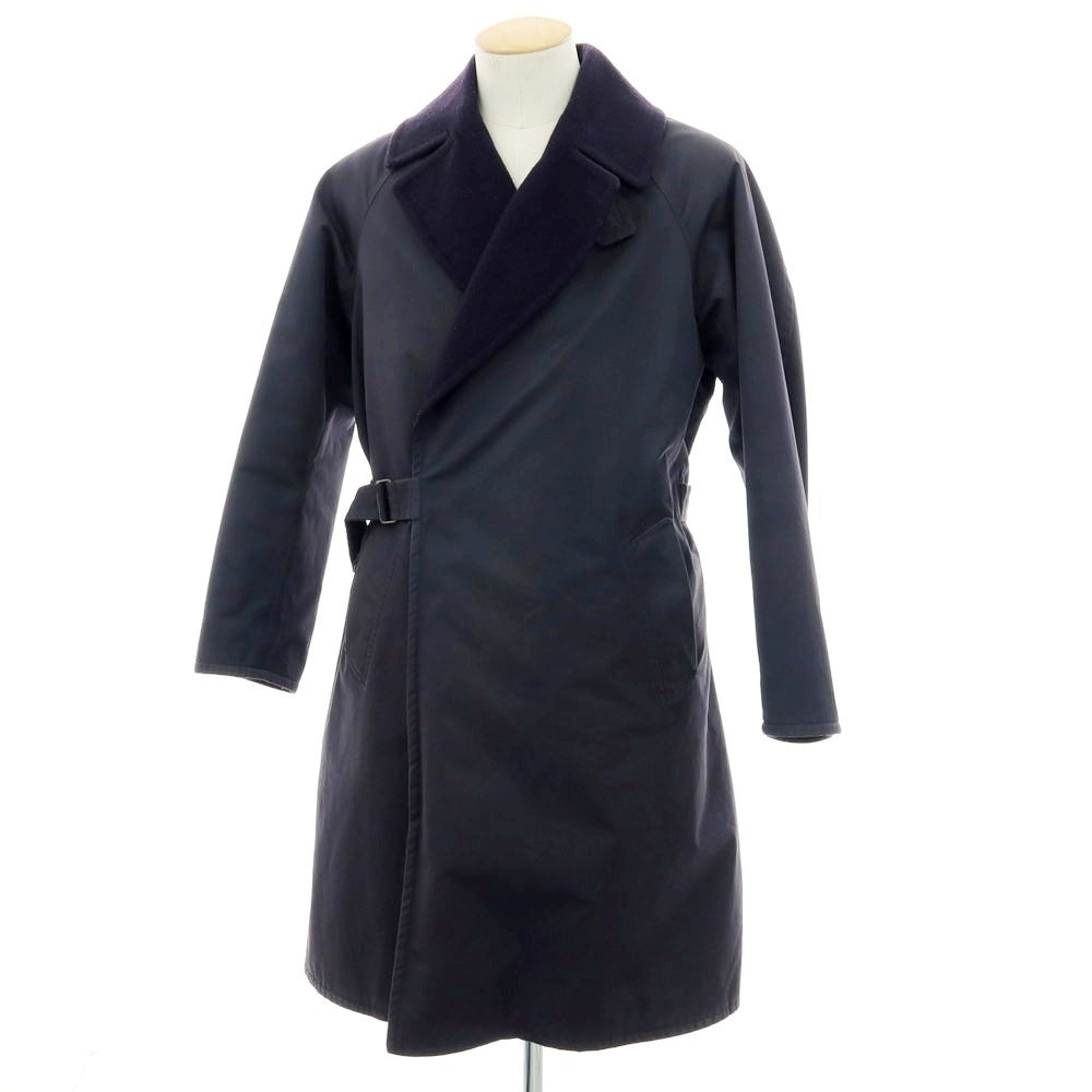 【中古】コモリ COMOLI コットン×ウール タイロッケンコート ネイビー【 1 】【 状態ランクD 】【 メンズ 】