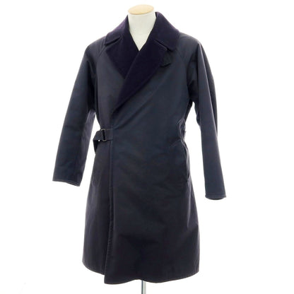 【中古】コモリ COMOLI コットン×ウール タイロッケンコート ネイビー【 1 】【 状態ランクD 】【 メンズ 】