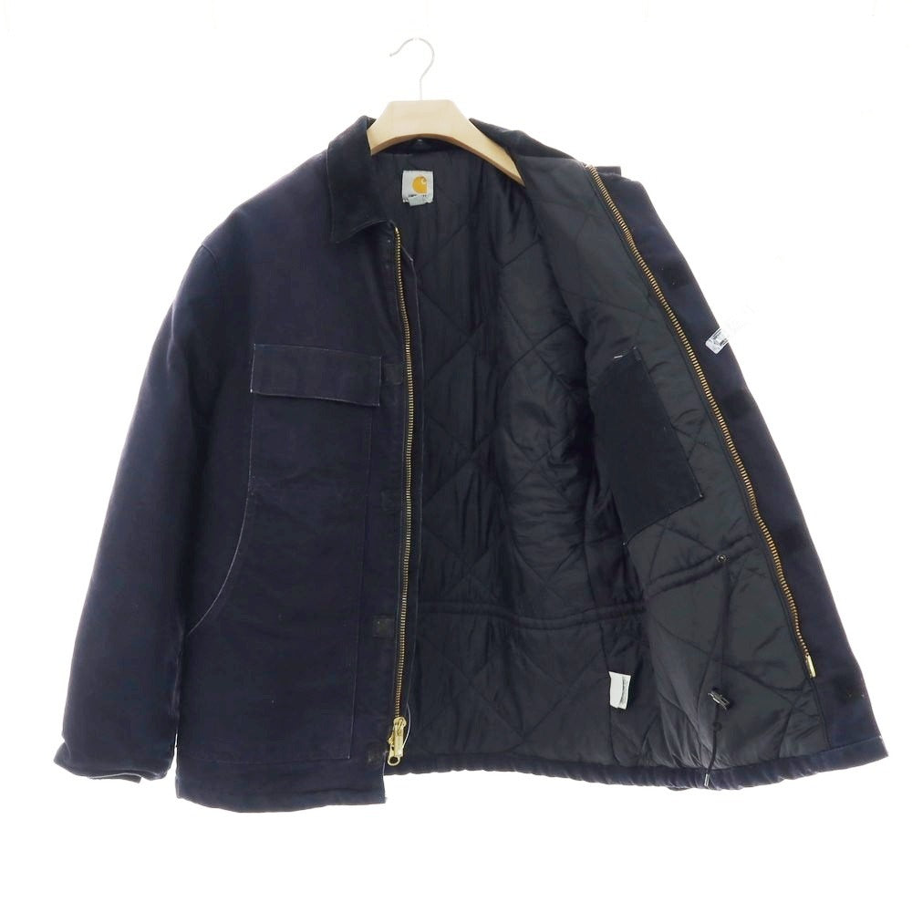 【中古】カーハート Carhartt ダックコットン 中綿ブルゾン ネイビー【 XL 】【 状態ランクC 】【 メンズ 】