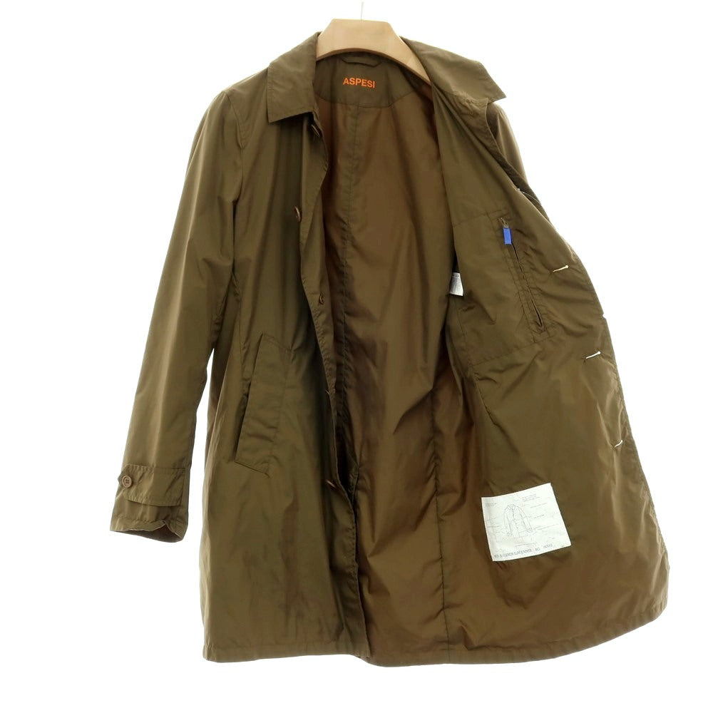 【中古】アスペジ ASPESI ナイロン ステンカラーコート オリーブ【サイズS】【 状態ランクC 】【 メンズ 】