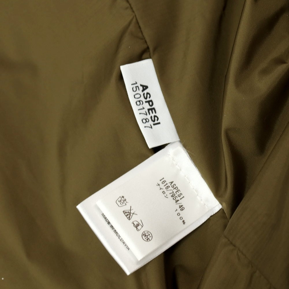 【中古】アスペジ ASPESI ナイロン ステンカラーコート オリーブ【サイズS】【 状態ランクC 】【 メンズ 】