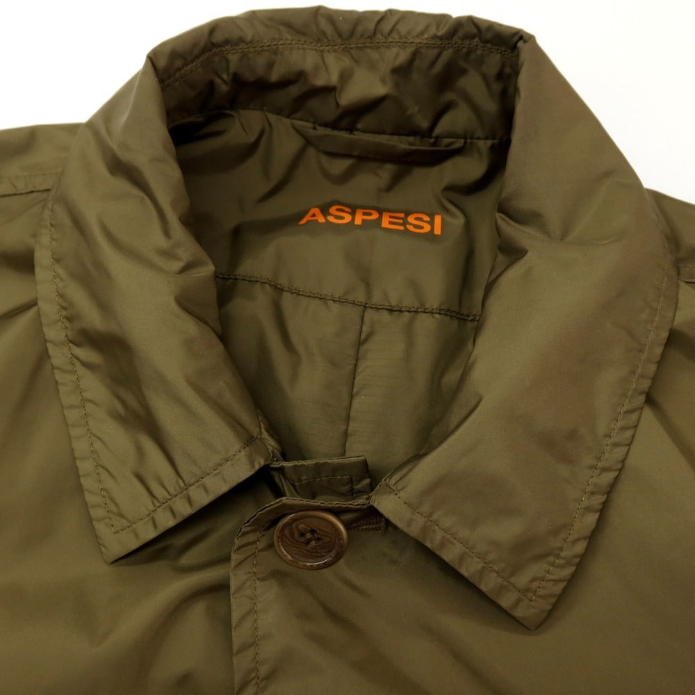 【中古】アスペジ ASPESI ナイロン ステンカラーコート オリーブ【サイズS】【 状態ランクC 】【 メンズ 】
