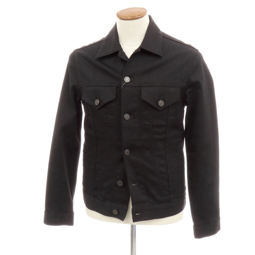 【中古】ピーティートリノ デニム PT TORINO DENIM Double Black Denim Jacket ストレッチコットン デニムジャケット ブラック【 サイズ48 】【 状態ランクB 】【 メンズ 】 [APD]
