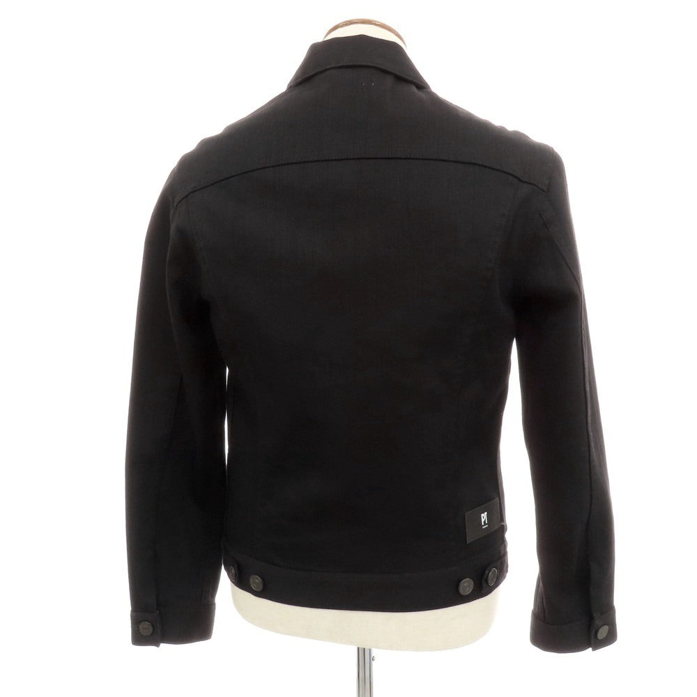 【中古】ピーティートリノ デニム PT TORINO DENIM Double Black Denim Jacket ストレッチコットン デニムジャケット ブラック【 サイズ48 】【 状態ランクB 】【 メンズ 】 [APD]
