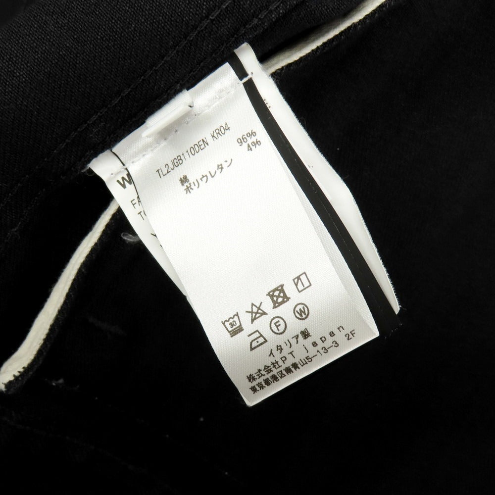 【中古】ピーティートリノ デニム PT TORINO DENIM Double Black Denim Jacket ストレッチコットン デニムジャケット ブラック【 サイズ48 】【 状態ランクB 】【 メンズ 】 [APD]