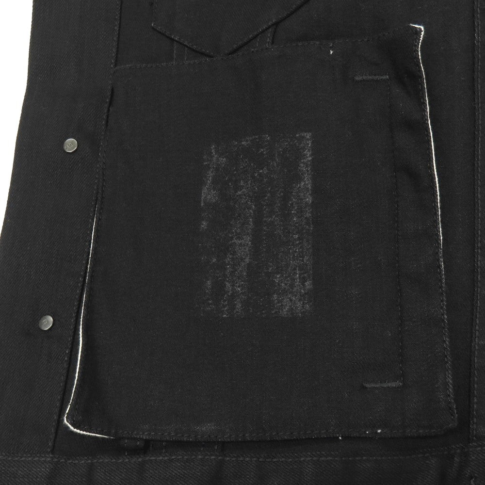【中古】ピーティートリノ デニム PT TORINO DENIM Double Black Denim Jacket ストレッチコットン デニムジャケット ブラック【 サイズ48 】【 状態ランクB 】【 メンズ 】 [APD]