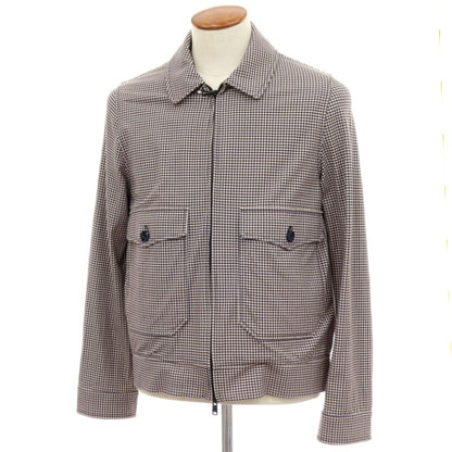 【中古】チルコロ1901 CIRCOLO 1901 コットン ジャージー チェック プリント ダブルジップ スイングトップ ピンクベージュxブラック【 M 】【 状態ランクB 】【 メンズ 】 []
