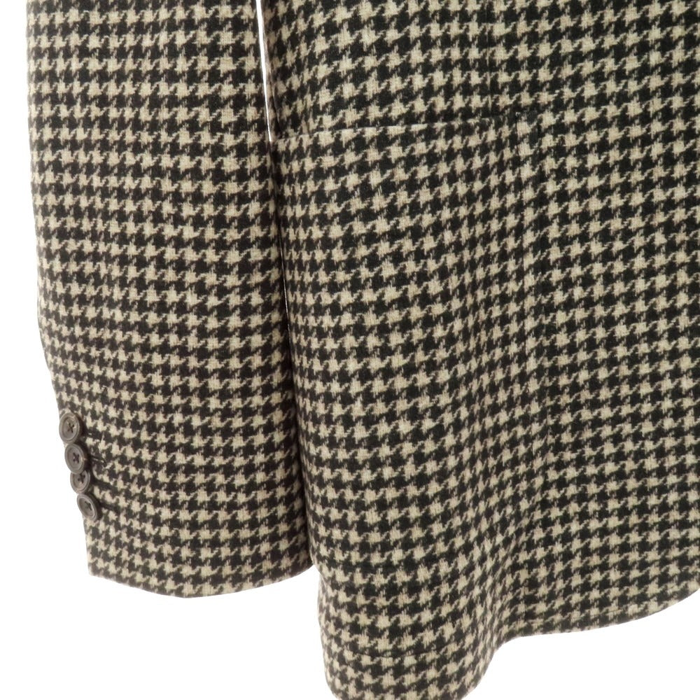 【中古】チルコロ1901 CIRCOLO 1901 コットンジャージー ハウンドトゥース プリント 2B カジュアルジャケット ベージュxブラック【 46 】【 状態ランクB 】【 メンズ 】