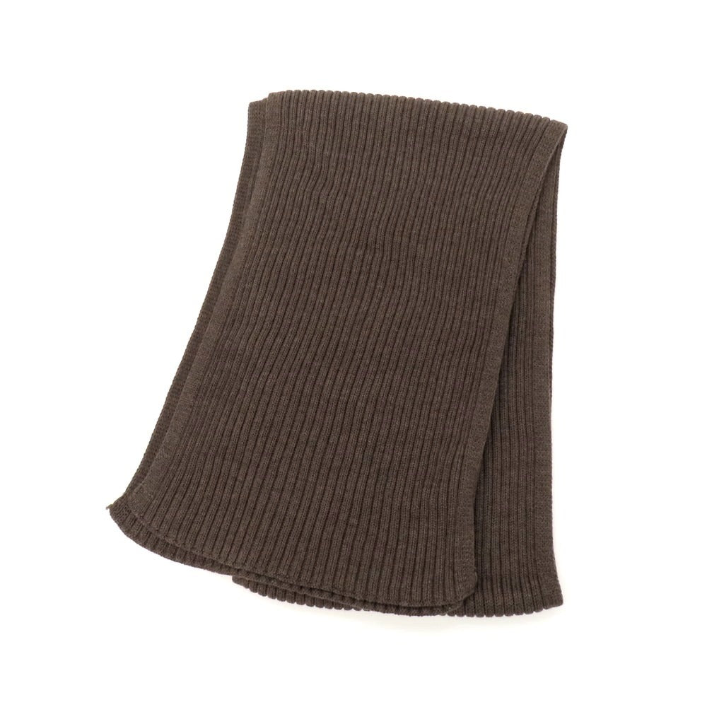 【中古】グランサッソ GRAN SASSO ミドルゲージウール ニットマフラー グレイッシュブラウン【 状態ランクB 】【 メンズ 】