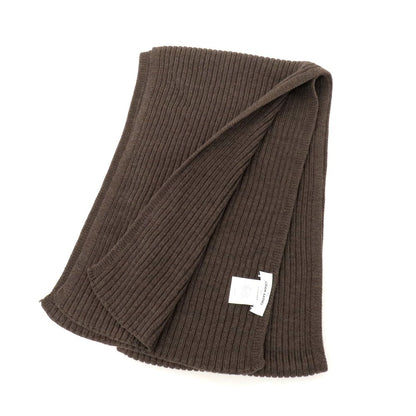 【中古】グランサッソ GRAN SASSO ミドルゲージウール ニットマフラー グレイッシュブラウン【 状態ランクB 】【 メンズ 】