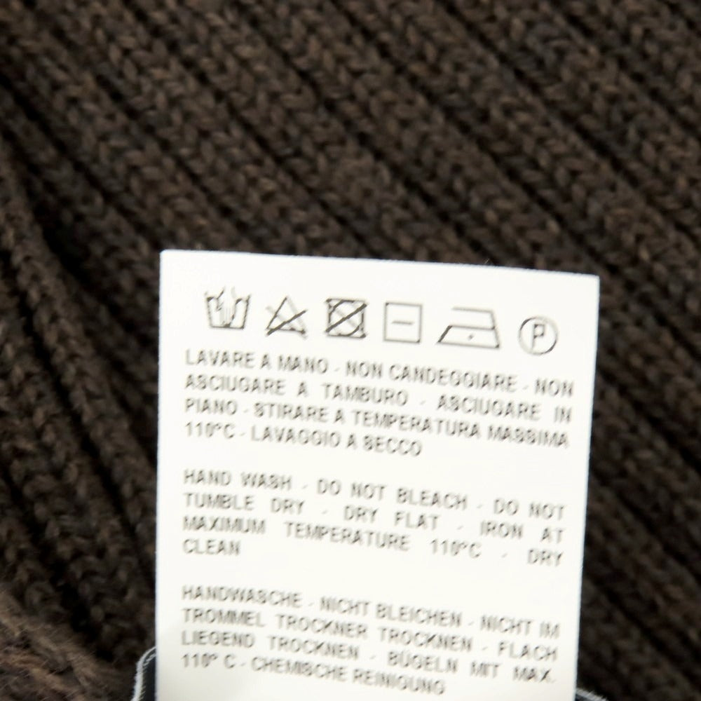 【中古】グランサッソ GRAN SASSO ミドルゲージウール ニットマフラー グレイッシュブラウン【 状態ランクB 】【 メンズ 】