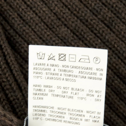 【中古】グランサッソ GRAN SASSO ミドルゲージウール ニットマフラー グレイッシュブラウン【 状態ランクB 】【 メンズ 】