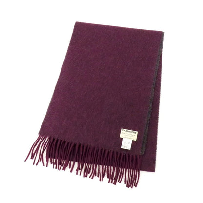 【中古】ビューティアンドユースユナイテッドアローズ BEAUTY&amp;YOUTH UNITED ARROWS カシミヤ ダブルフェイス マフラー ダークパープルxダークグレー【 状態ランクB 】【 メンズ 】