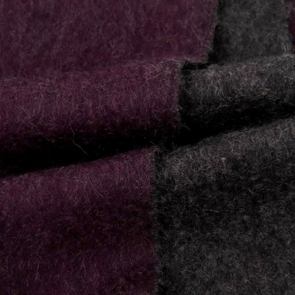 【中古】ビューティアンドユースユナイテッドアローズ BEAUTY&amp;YOUTH UNITED ARROWS カシミヤ ダブルフェイス マフラー ダークパープルxダークグレー【 状態ランクB 】【 メンズ 】